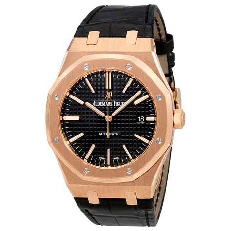 audemars piguet royal oak black leather strap|audemars royal oak 44mm strap.